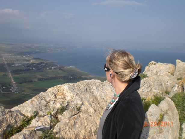 From Mt. Arbel overlooking the Sea of Galilee 